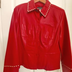 Bianca Nygard Red leather jacket